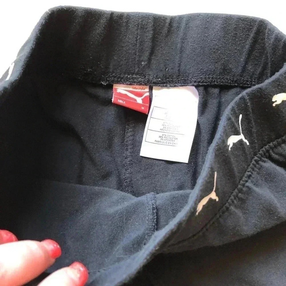 Puma  Girls Black Capri Pants Size Medium - Picture 8 of 15